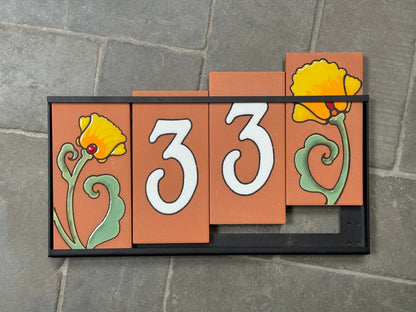 Metal Address Sign Frame for Carly Quinn Designs House Number Tiles **FRAME ONLY** (not compatible with other tile brands)