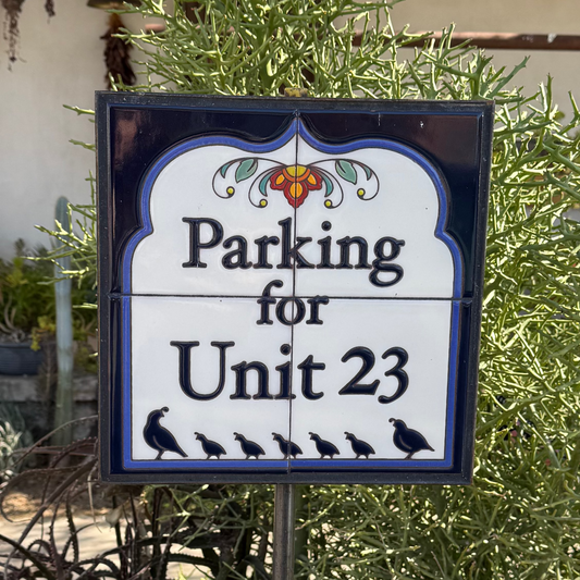 Custom Quail Sign: 12" Square Framed Ceramic Tile Sign with Personalized Text