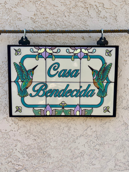 Custom Hummingbird House Sign: 18" Wide by 12" Tall Framed Sign with Personalized Text (Copy)
