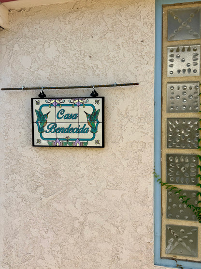Custom Hummingbird House Sign: 18" Wide by 12" Tall Framed Sign with Personalized Text (Copy)