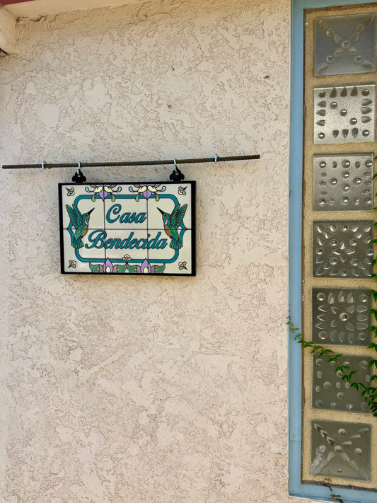 Custom Hummingbird House Sign: 18" Wide by 12" Tall Framed Sign with Personalized Text (Copy)