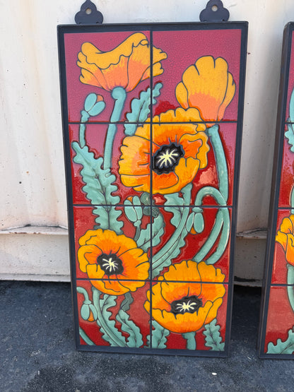 Right Poppies on Red