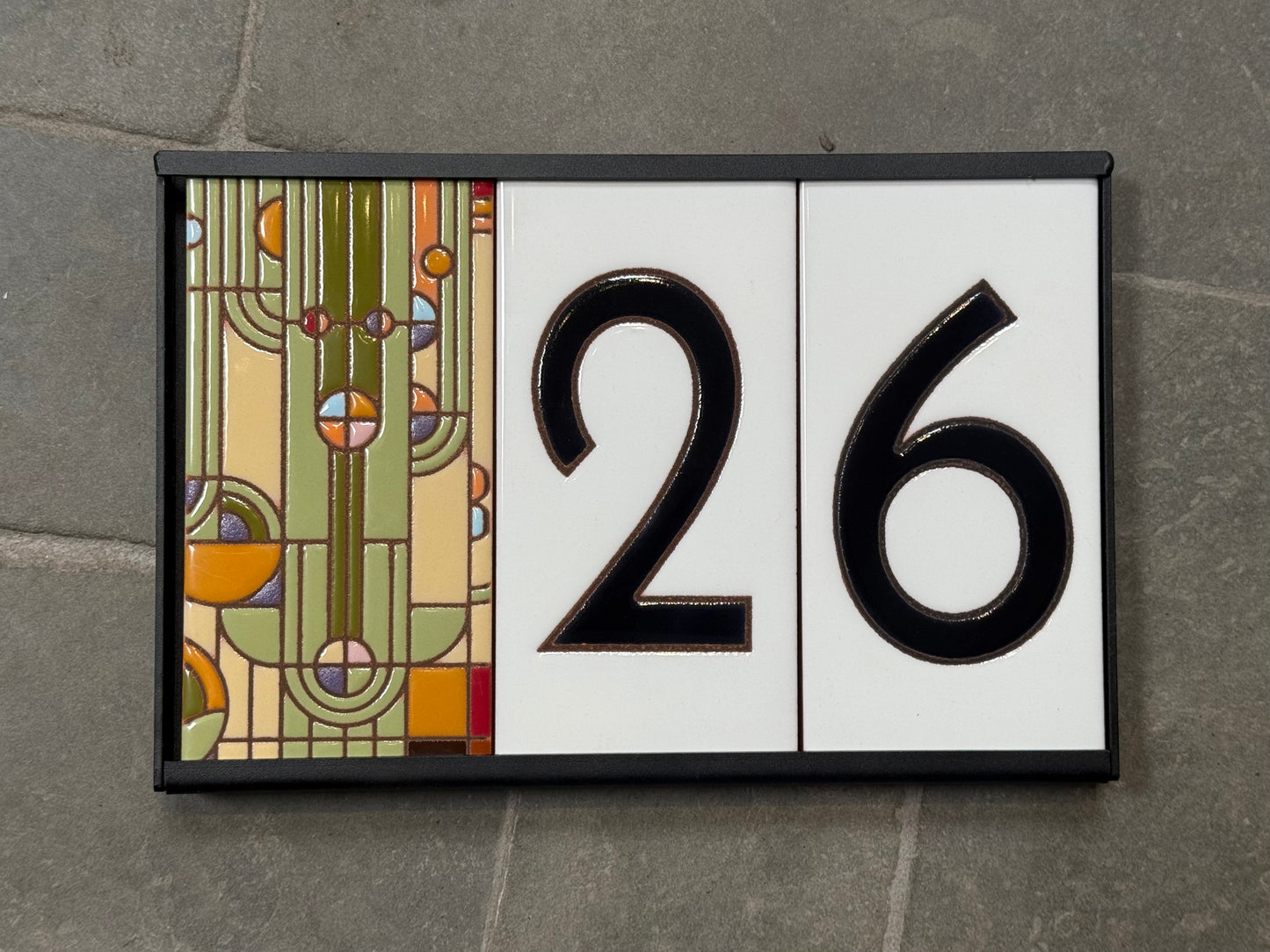 Custom Tile Address Sign: Frank Lloyd Wright© - Saguaro Forms