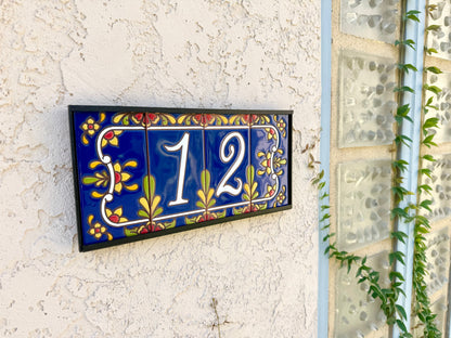 Cobalt Blue Talavera - Loose Tile House Numbers (TC)