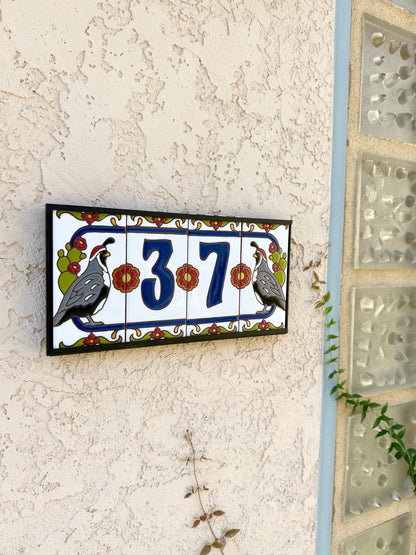 White Talavera - Loose Tile House Numbers (TW)