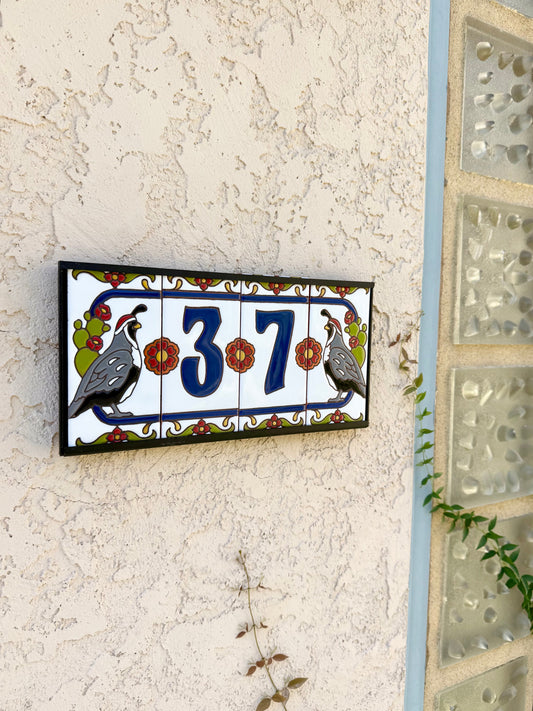 White Talavera - Loose Tile House Numbers (TW)