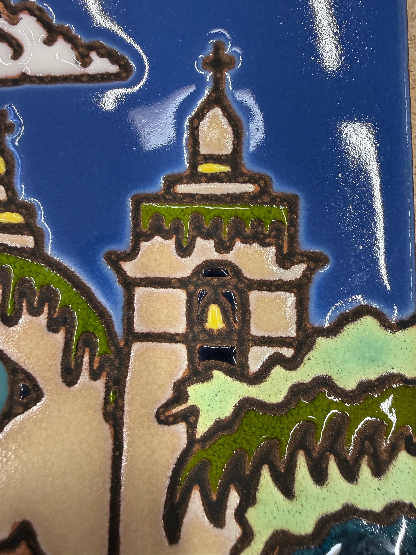 Carmel Mission Art Tile, Pacific Blue Collection