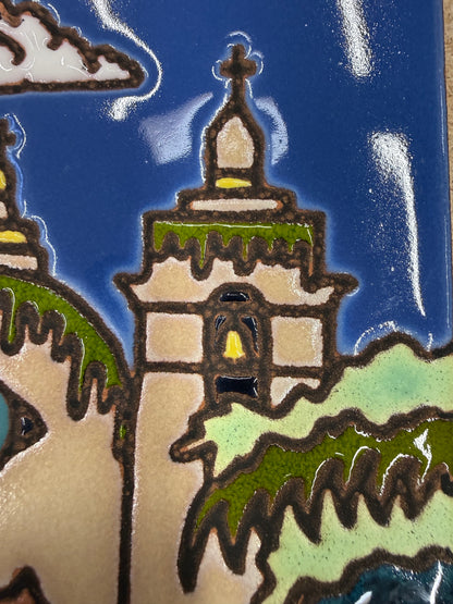 Carmel Mission Art Tile, Pacific Blue Collection
