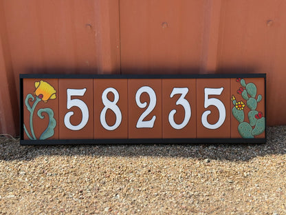 NEW STYLE! Metal Address Sign Frame for House Number Tiles **FRAME ONLY** Fits 3"x6"Tiles