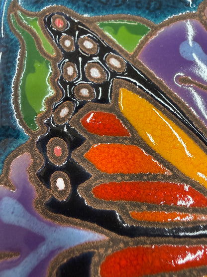 Monarch Butterfly Tile, Pacific Blue Collection