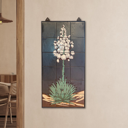 Yucca on Silver Tile Mural 18"x36"