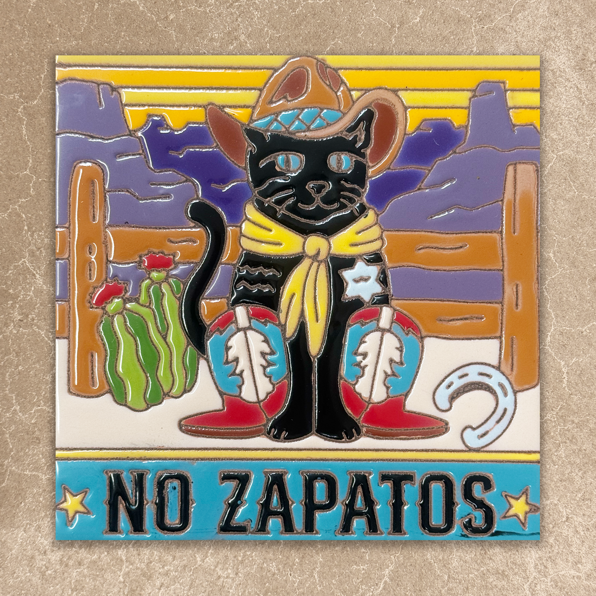 no shoes cat sign no zapatos