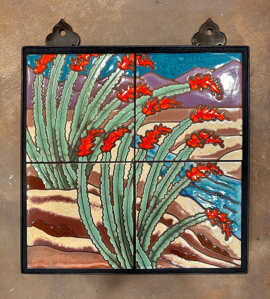 Ocotillo Riparian Scene Tile Mural