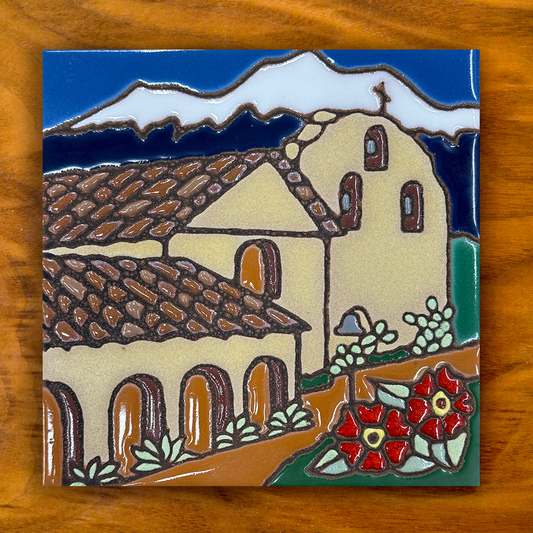 Santa Ines mission ceramic tile