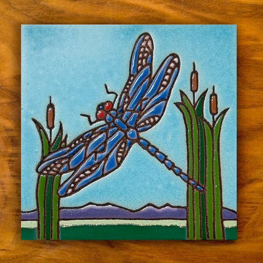 Dragonfly Tile, Pacific Blue Collection