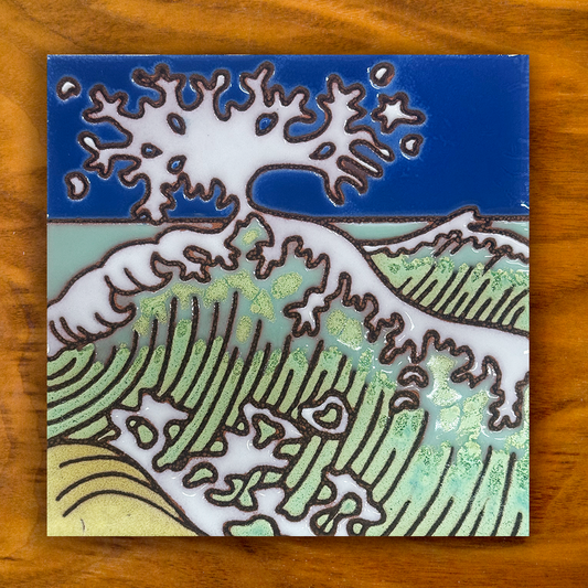 ocean wave ceramic tile