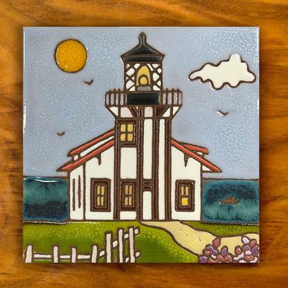 Point cabrillo lighthouse ceramic tile