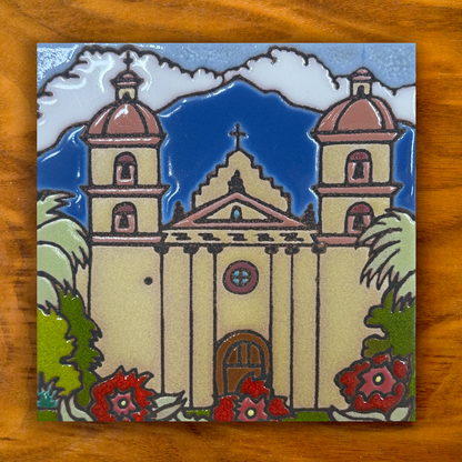 Santa Barbara Mission Art Tile, Pacific Blue Collection
