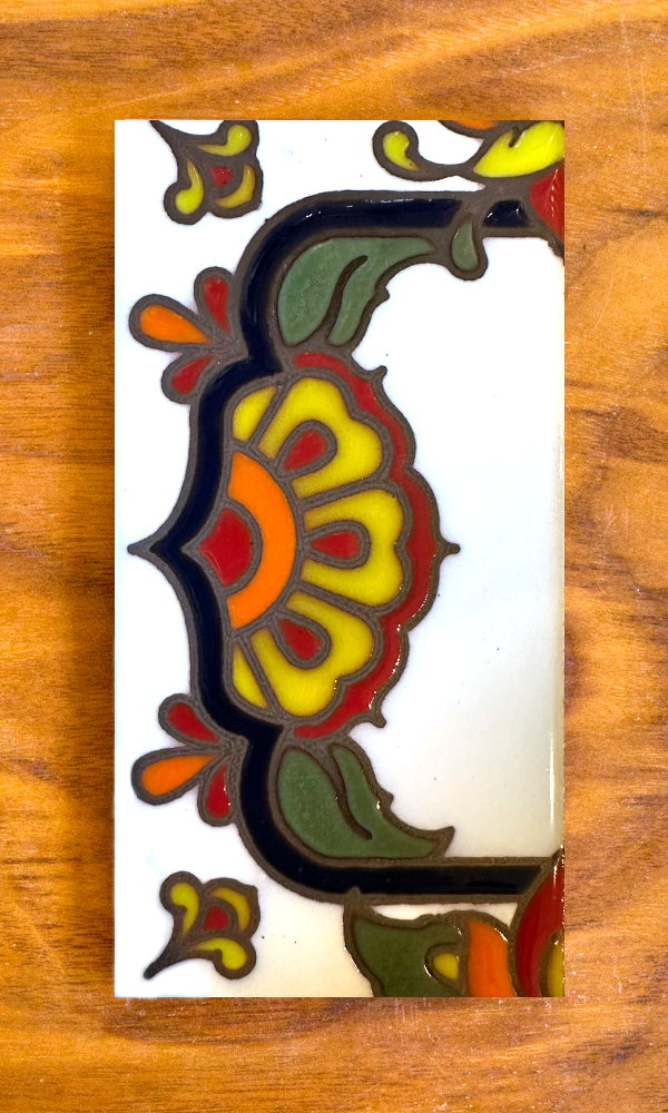 Talavera: White Individual 3x6 House Number Tiles and End Caps