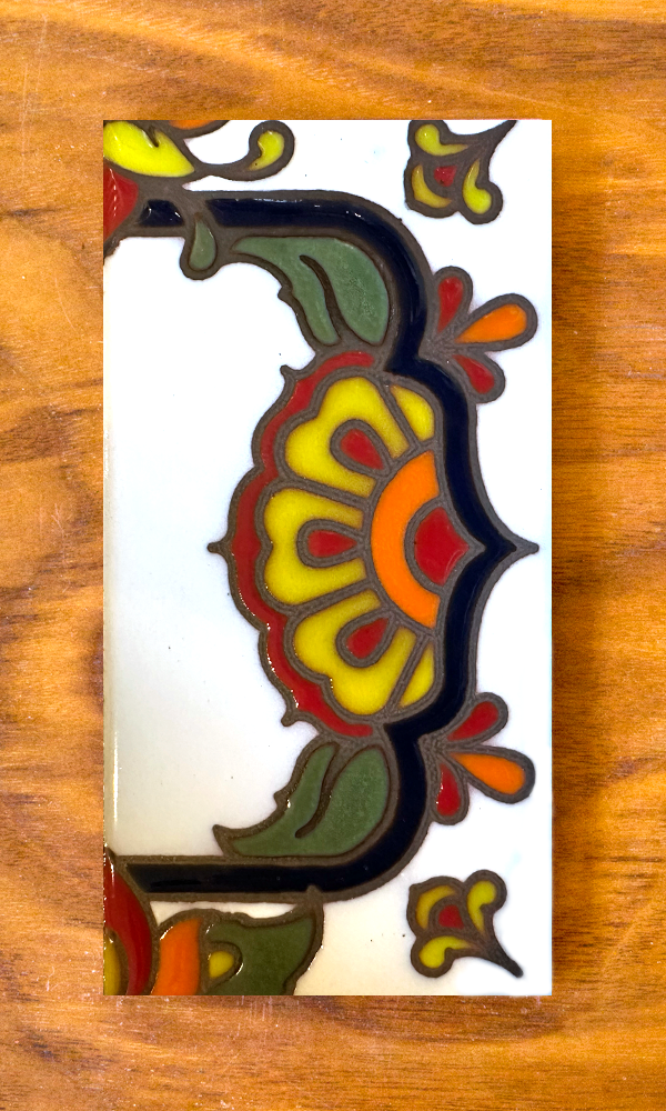 Talavera: White Individual 3x6 House Number Tiles and End Caps