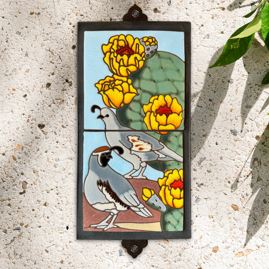8"x16" framed Quail Mural