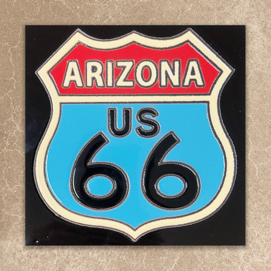 Route 66 Arizona Sign Tile (8142), Earthtones Heritage Collection