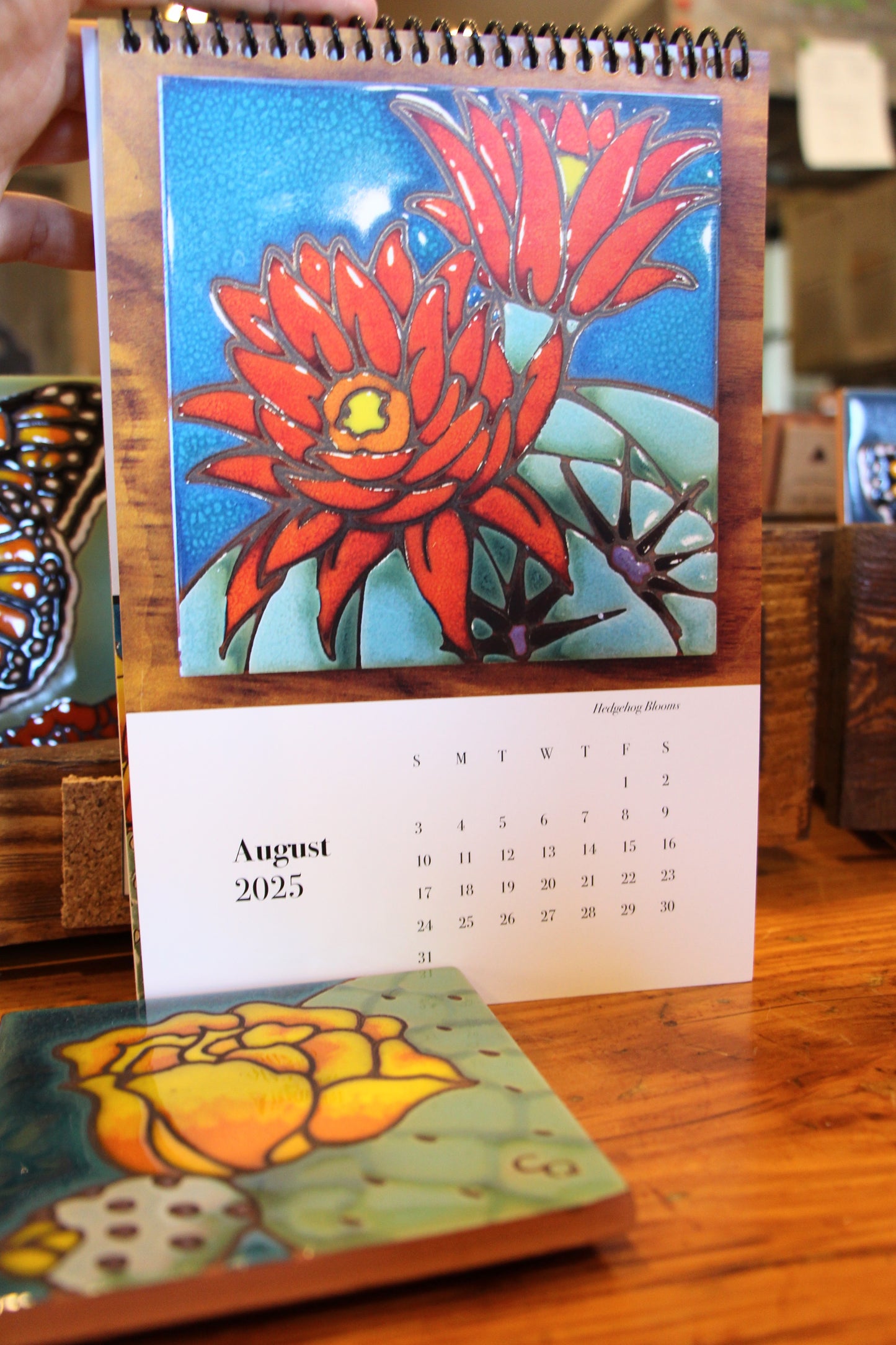 2025 Calendar: Hand Glazed Tile by Carly Quinn Designs