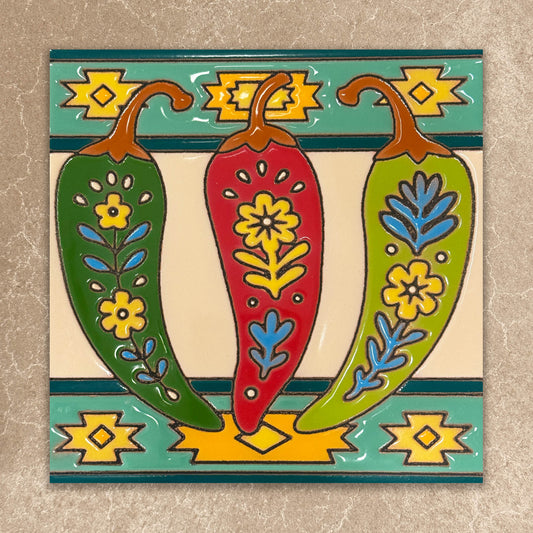 Chili Trio Tile (7728), Earthtones Heritage Collection