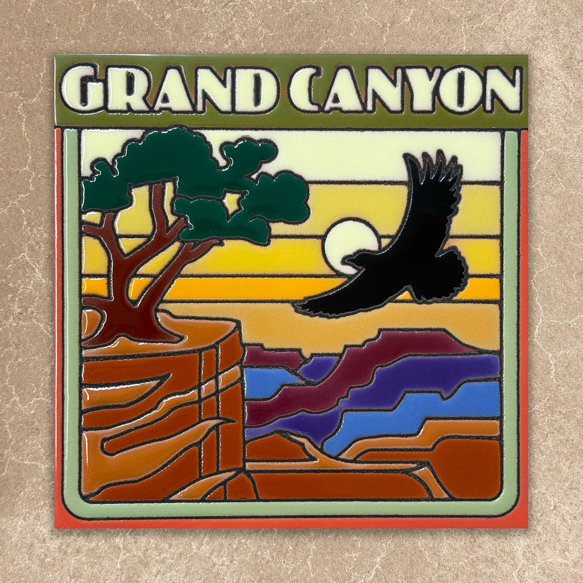 Grand Canyon Eagle Tile (4510), Earthtones Heritage Collection