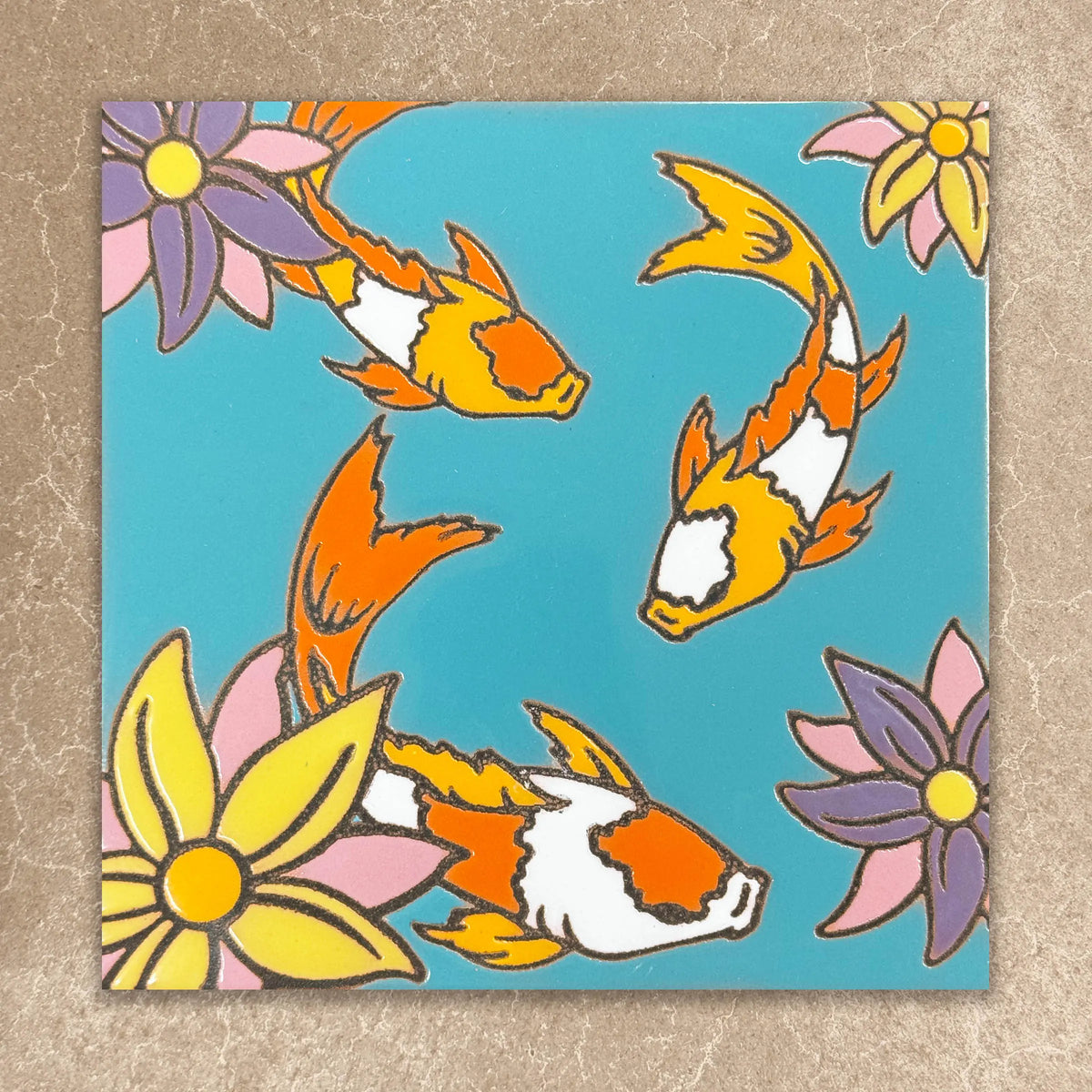 Koi Pond Tile (9397), Earthtones Heritage Collection