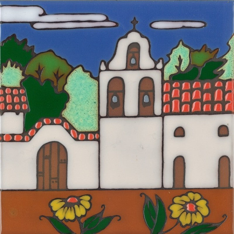La Purisma Mission Art Tile, Pacific Blue Collection