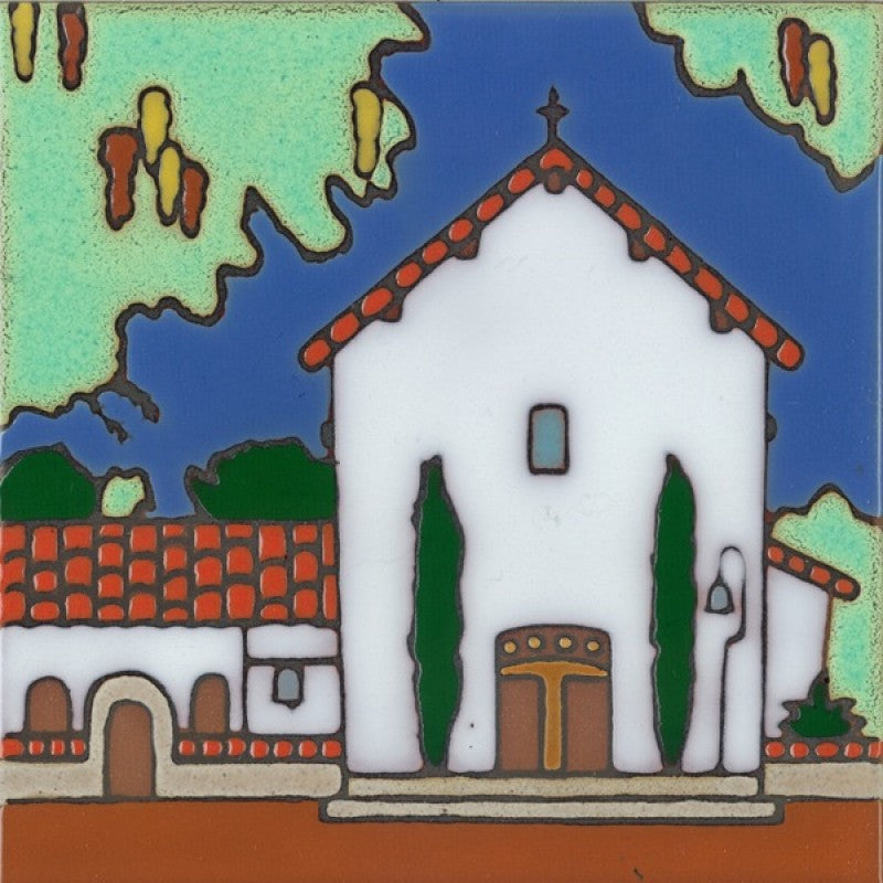 San Miguel Mission Art Tile, Pacific Blue Collection