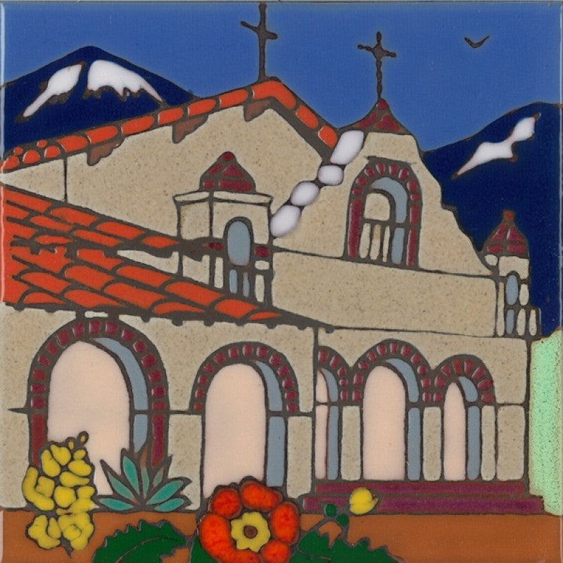 San Antonio Mission Art Tile, Pacific Blue Collection