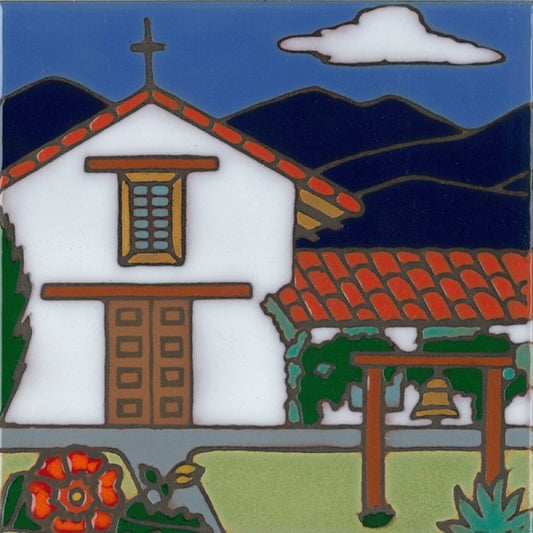 Sonoma Mission Art Tile, Pacific Blue Collection