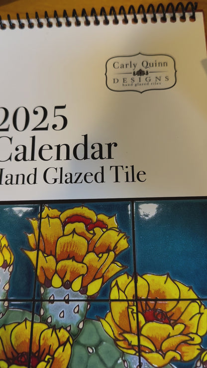 2025 Calendar: Hand Glazed Tile by Carly Quinn Designs