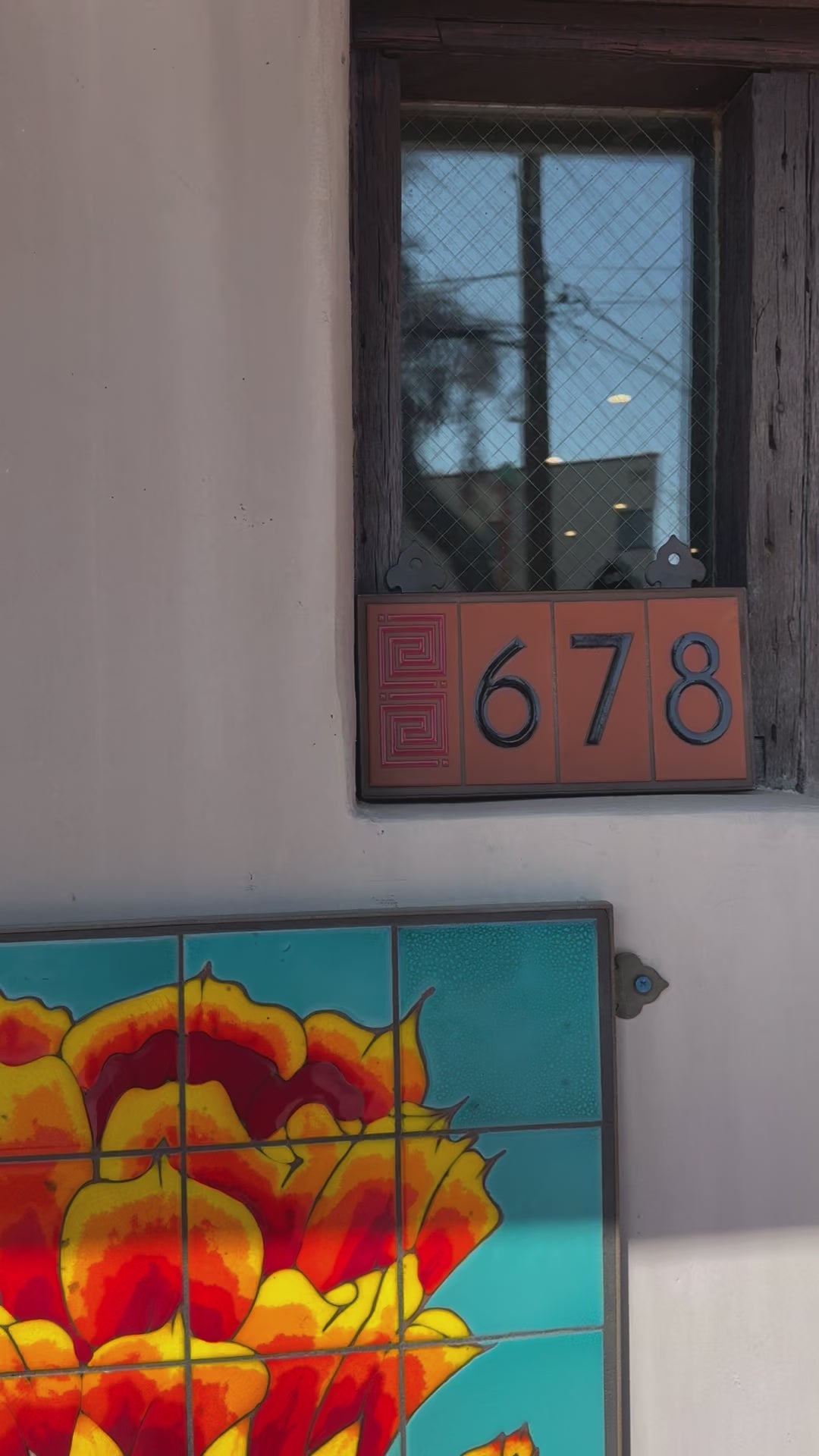 Hand Glazed Tile House Numbers & Custom Address Sign with