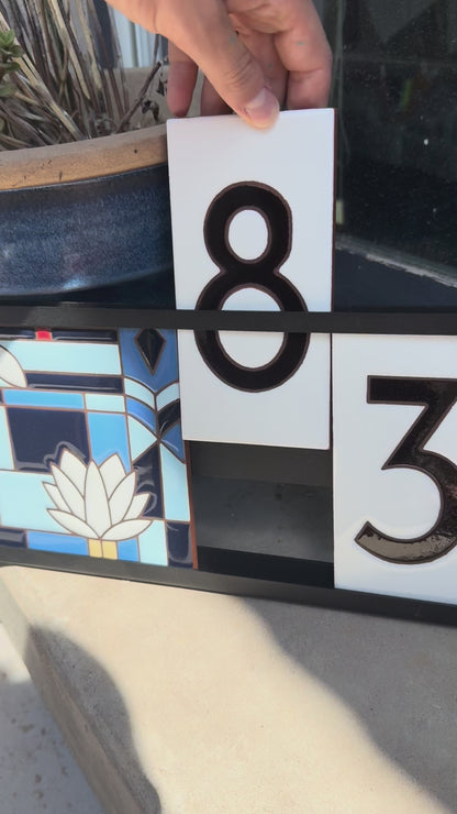 NEW STYLE! Metal Address Sign Frame for House Number Tiles **FRAME ONLY** Fits 3"x6"Tiles