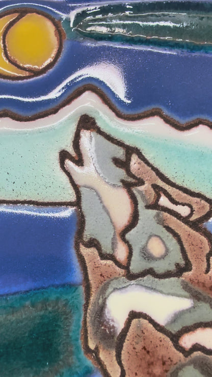 Howling Wolf Tile, Pacific Blue Collection