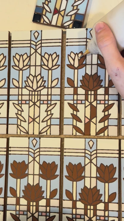 Waterlilies | Frank Lloyd Wright© 3x6 Tile