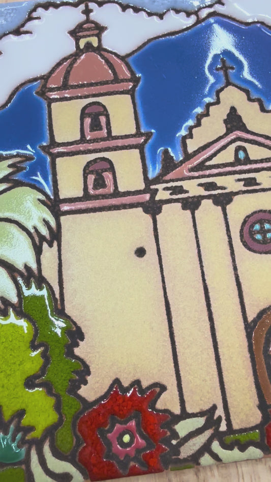 Santa Barbara Mission Art Tile, Pacific Blue Collection
