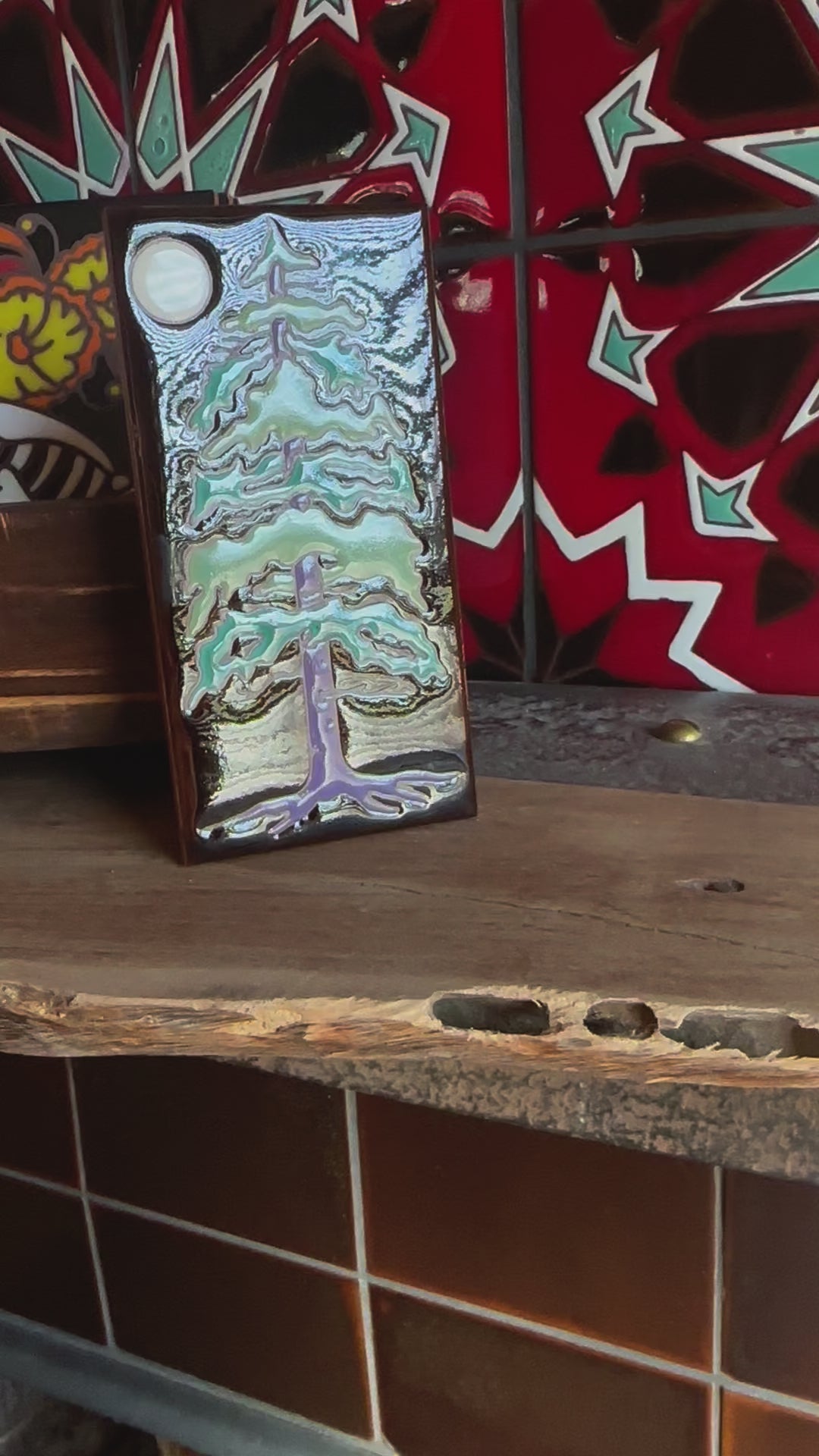 Tree Tile Art Gift - Hand Glazed in Tucson, Arizona - Forest Gift