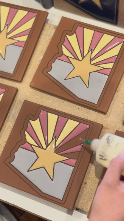 Arizona Flag Tile Art Trivet