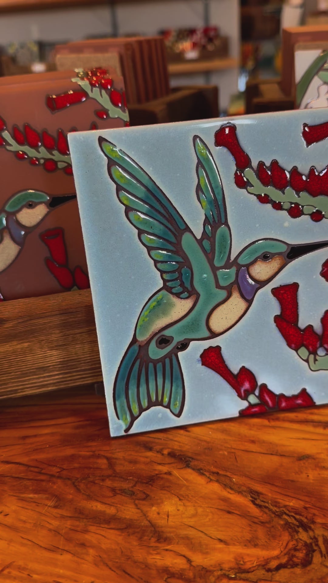 Hummingbird with Ocotillo Tile Art Trivet – Carly Quinn Designs