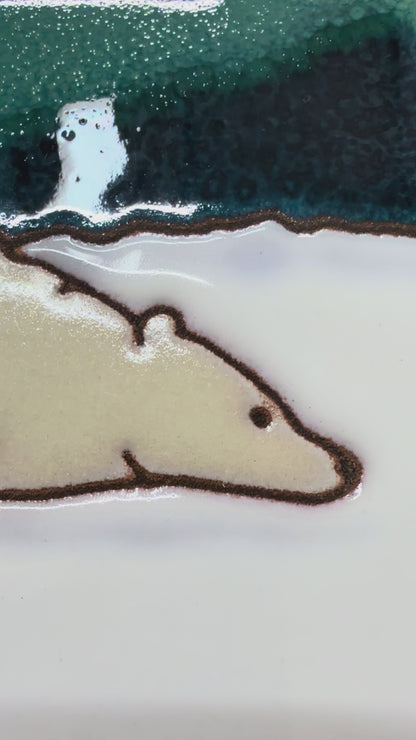 Polar Bear Tile, Pacific Blue Collection