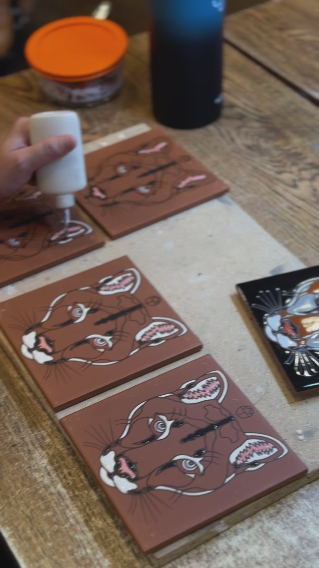 Puma Hand Glazed Ceramic Tile | 6