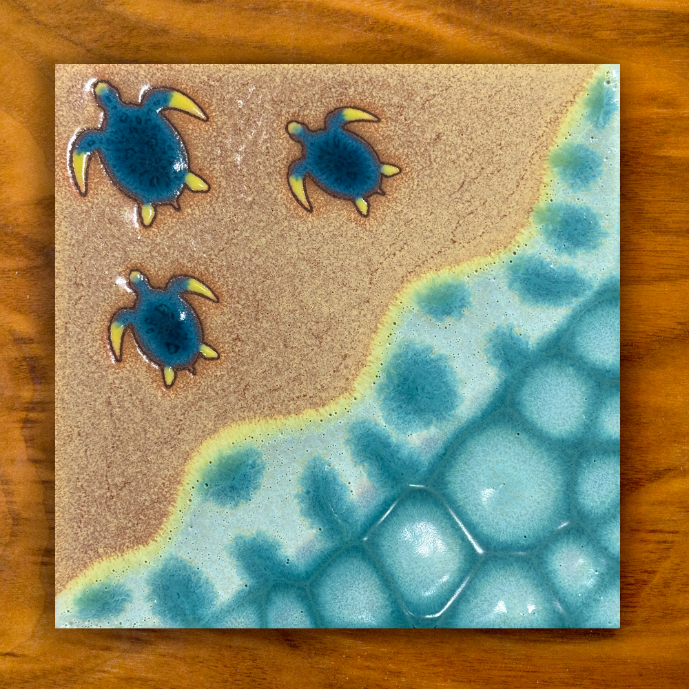 sea turtle ceramic tile
