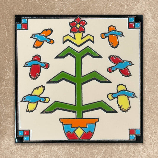 Southwest Tree of Life Tile (4713), Earthtones Heritage Collection
