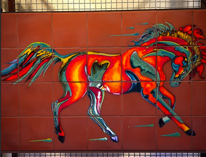 Fire Horse #3 Fine Art Mural