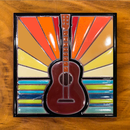 Guitar Tile Art Trivet