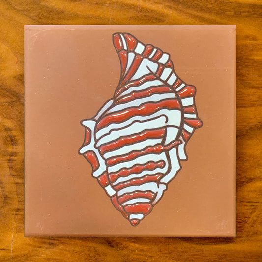 Seashell Art Tile Trivet